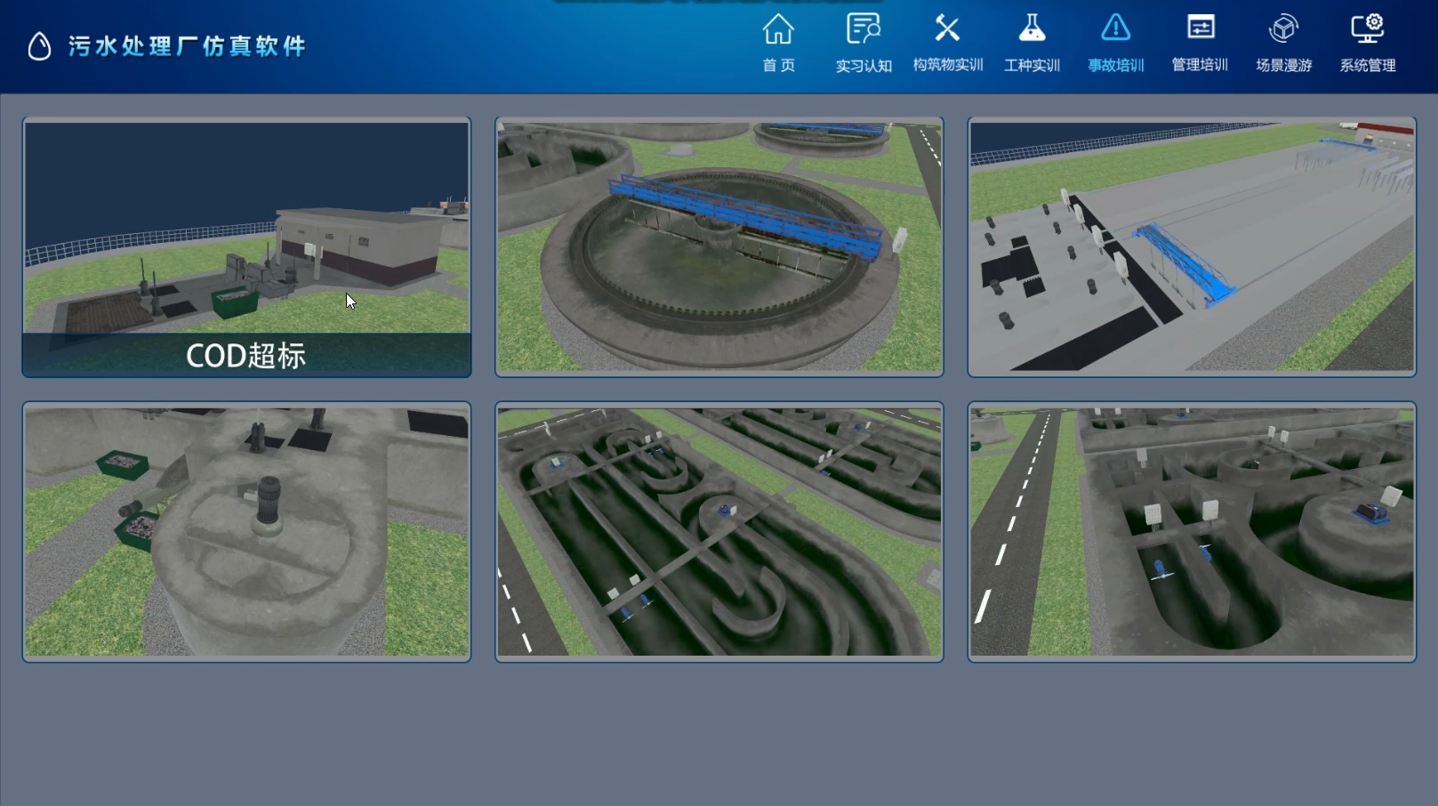 城市污水處理虛擬仿真軟件